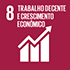 Objetivos de desenvolvimento sustentável - ícone Trabalho decente e crescimento econômico