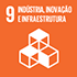 Objetivos de desenvolvimento sustentável - ícone Indústria, inovação e infraestrutura