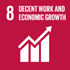 Sustainable development goals - icon of Decent work and economic growth goal