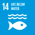 Sustainable development goals - icon of Life below water goal