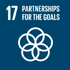Sustainable development goals - icon of Partnership for the goals goal