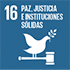 Objetivos de desarrollo sostenible - icono Paz, justicia e instituciones sólidas